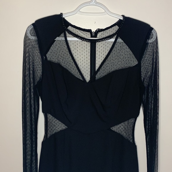 Guess Long Sleeve Mesh Dress with Chain accent - Picture 3 of 8